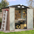 6.2x4 FT Outdoor Storage Shed with Lockable Doors - Weather Resistant