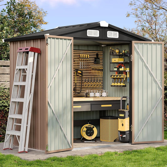 Aoxun 6.2x4 FT Shed: Durable Outdoor Storage Solution for All