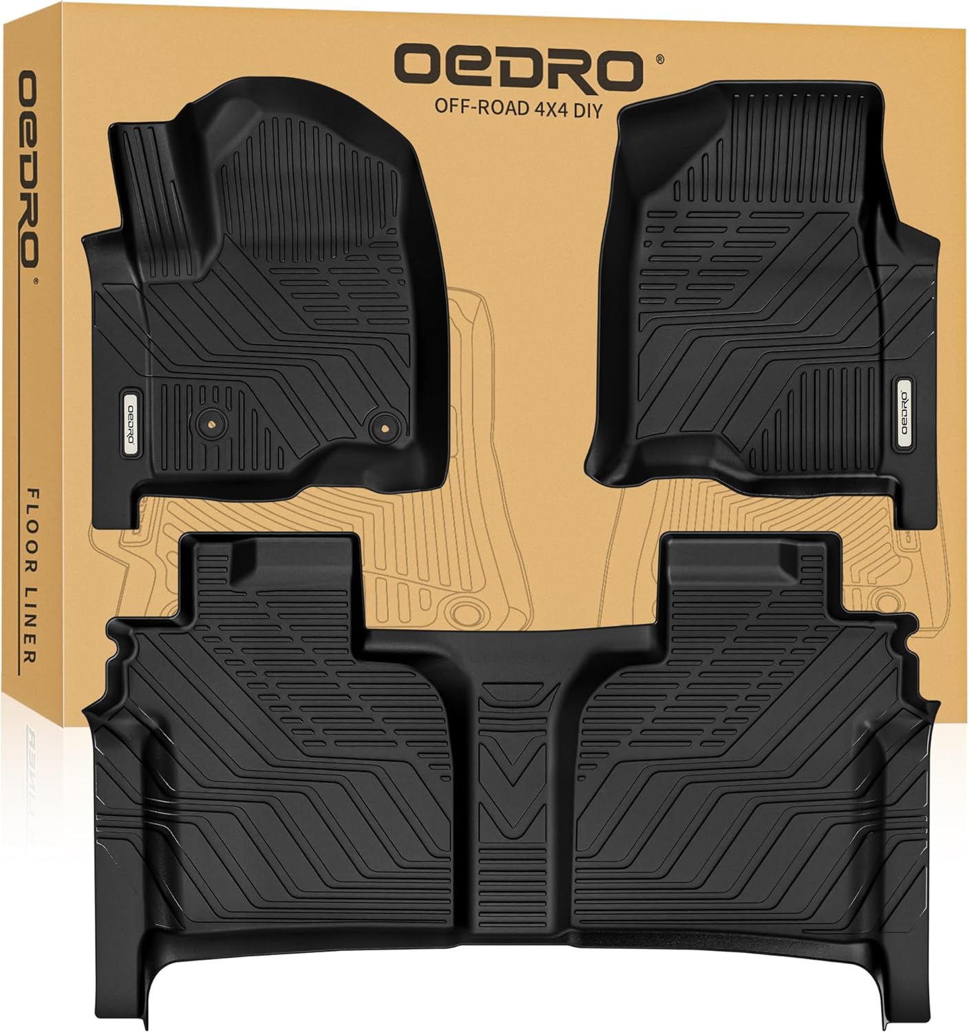 OEDRO Upgraded Floor Mats for 2019-2025 Chevrolet Silverado