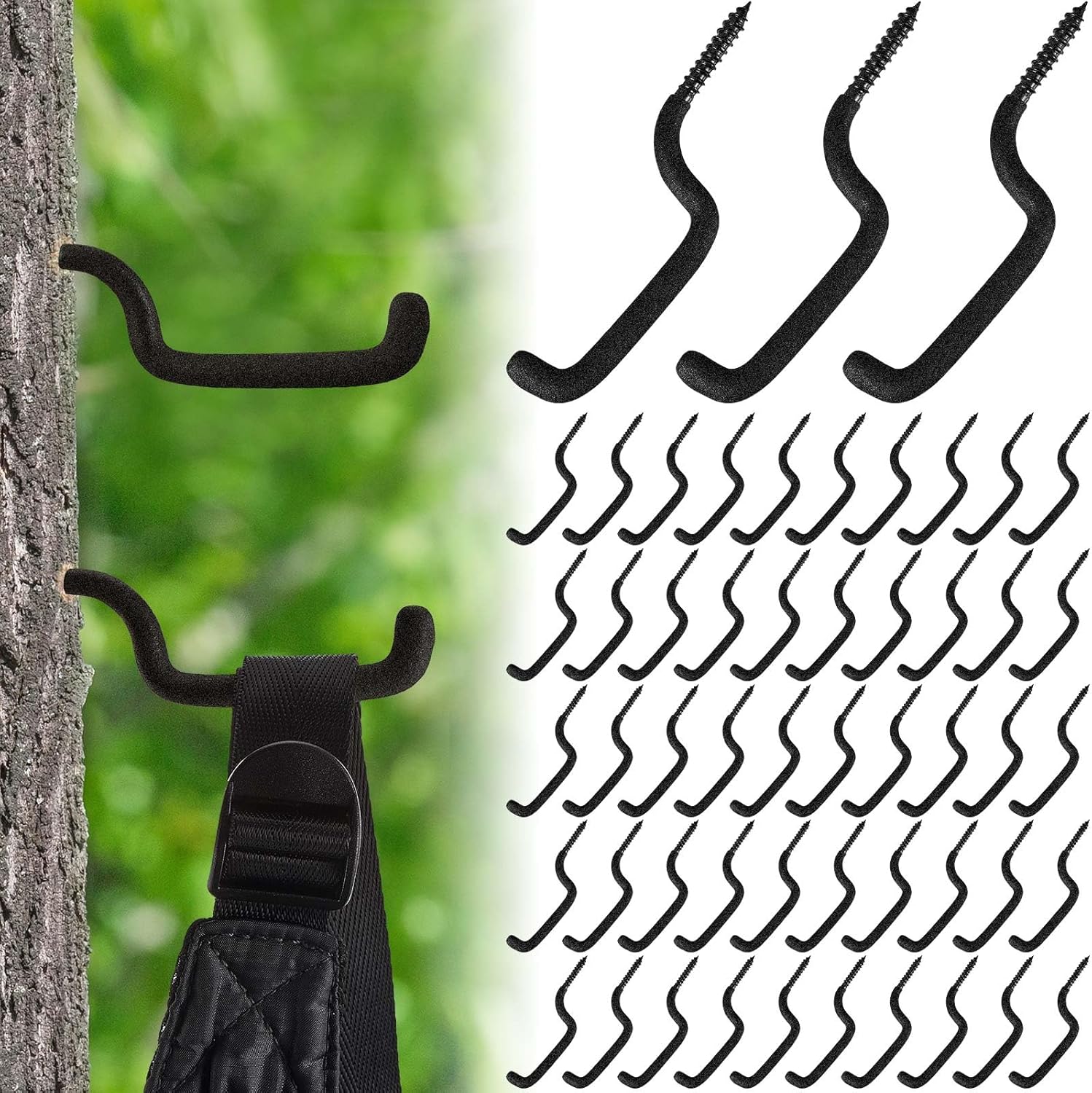 Bow Hangers for Tree Stand - 80 Durable Hooks for Hunting