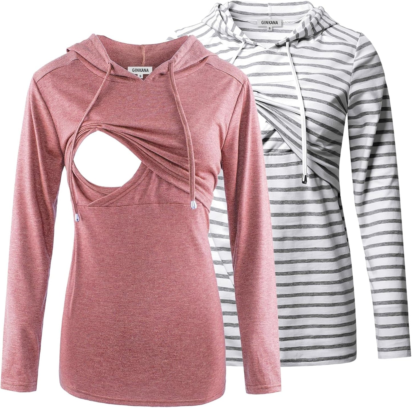 GINKANA Women's Nursing Hoodie for Comfortable Breastfeeding