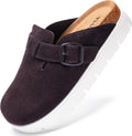 Genuine Suede Clogs for Women Platform Shoes 1.5in - Arch Support