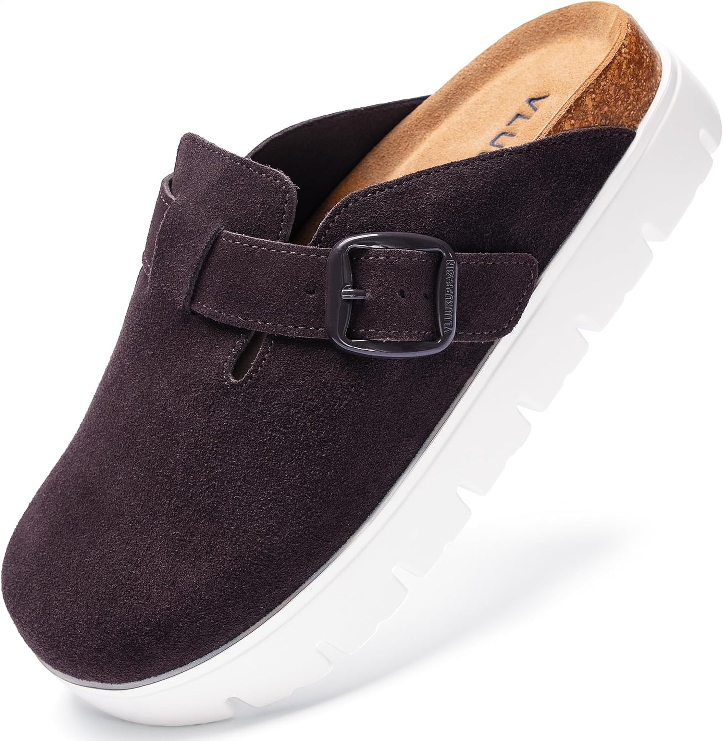 Genuine Suede Clogs for Women with Arch Support and Comfort