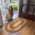 Russet Oval Braided Rugs 20x30 - Jute Rug for Kitchen and Entryway