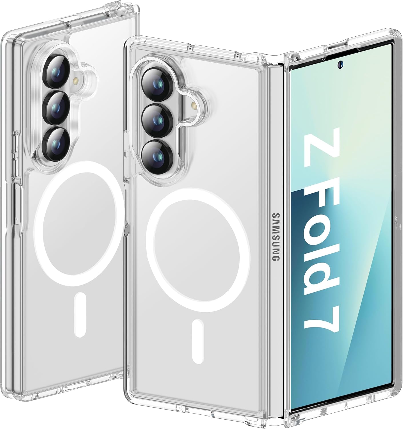 ORETECH Magnetic Case for Samsung Galaxy Z Fold 7 - Clear Design