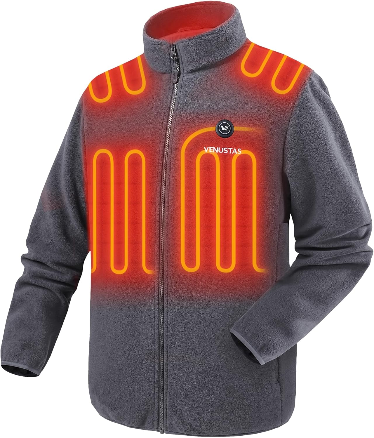 Venustas Men's Fleece Heated Jacket for Ultimate Comfort