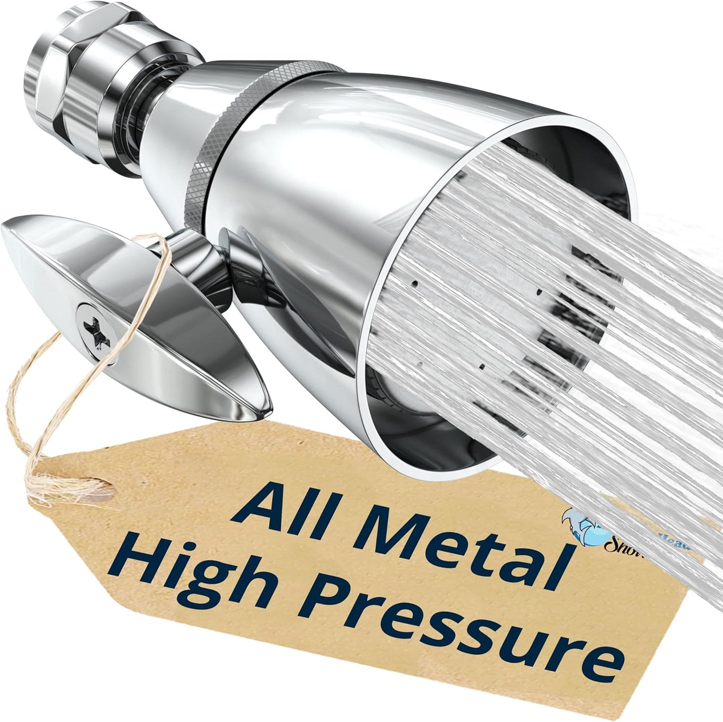 High Pressure Shower Head with Adjustable Spray Pattern - Chrome