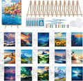 Tenceur 16-Set Preprinted Canvas Kit for Sip and Paint Parties