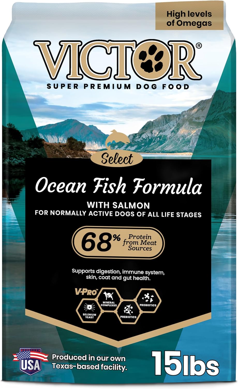 VICTOR Super Premium Dog Food with Salmon for All Life Stages
