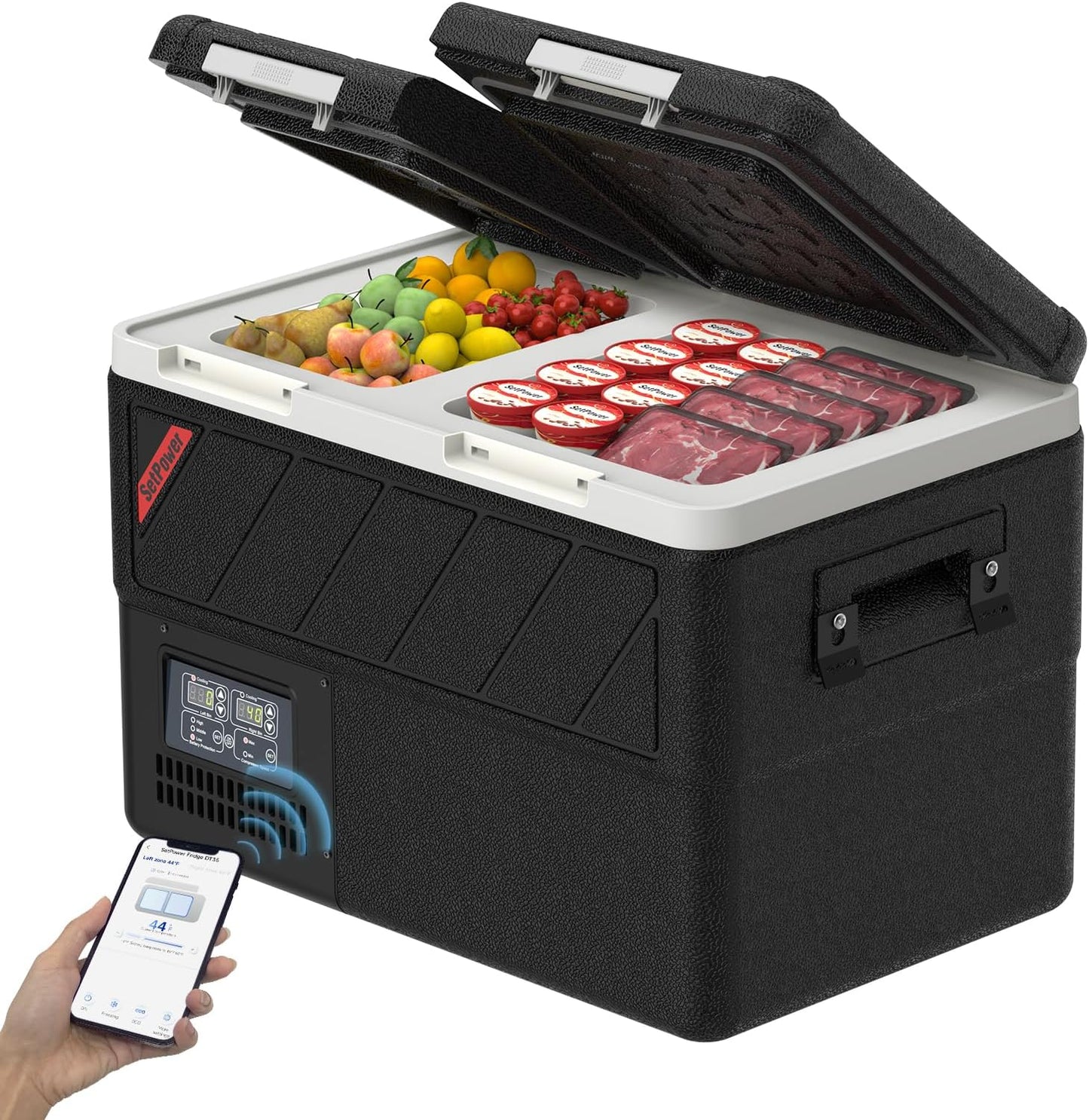 Setpower DT35 Electric Cooler: Dual Zone 12V Portable Fridge