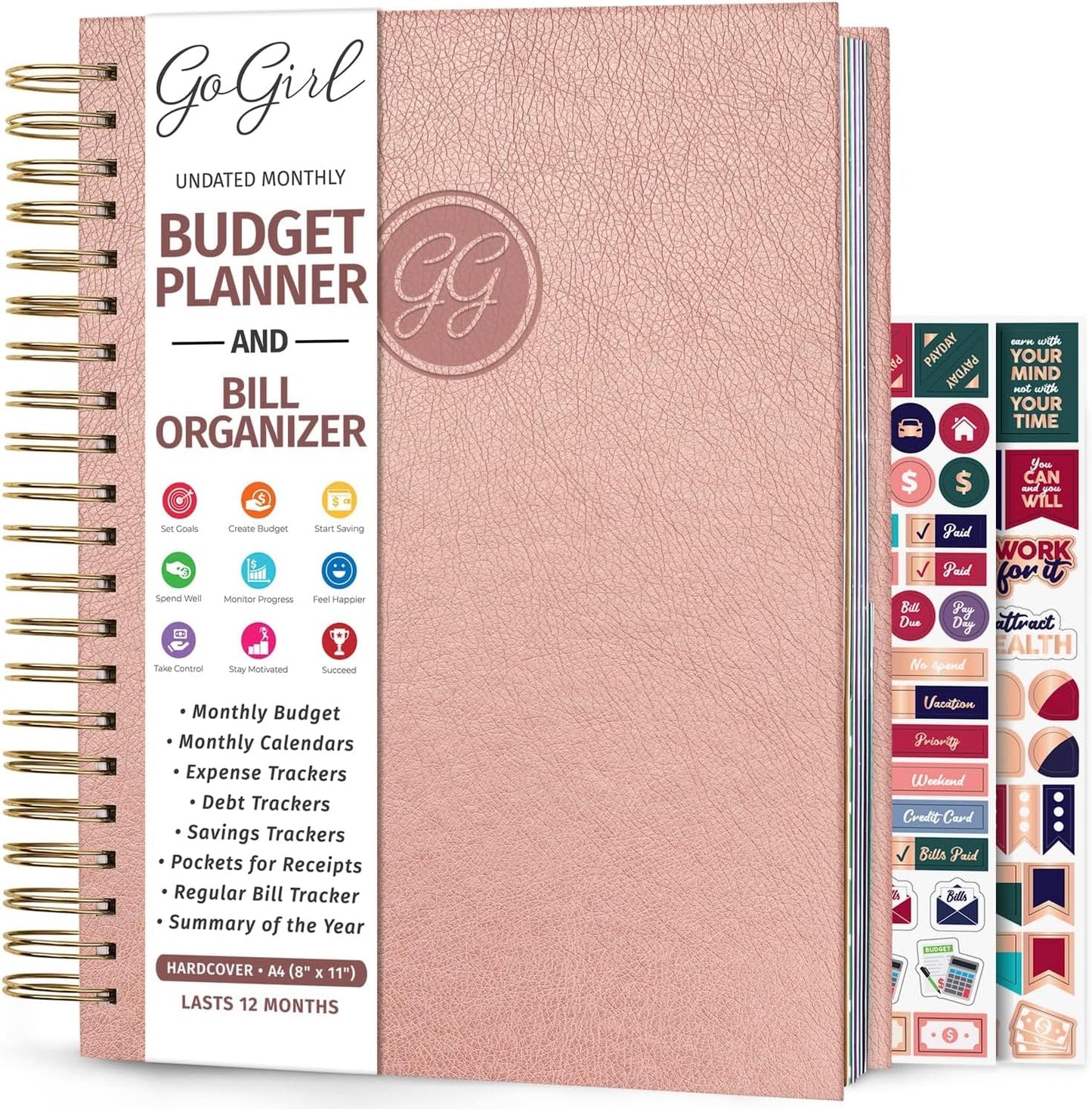 GoGirl Budget Planner & Monthly Bill Organizer for Finances