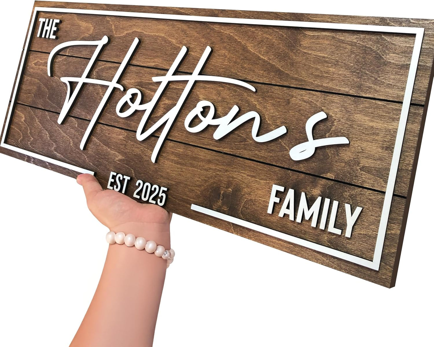 Personalized Family Name Sign - Custom Art Deco Wall Decor