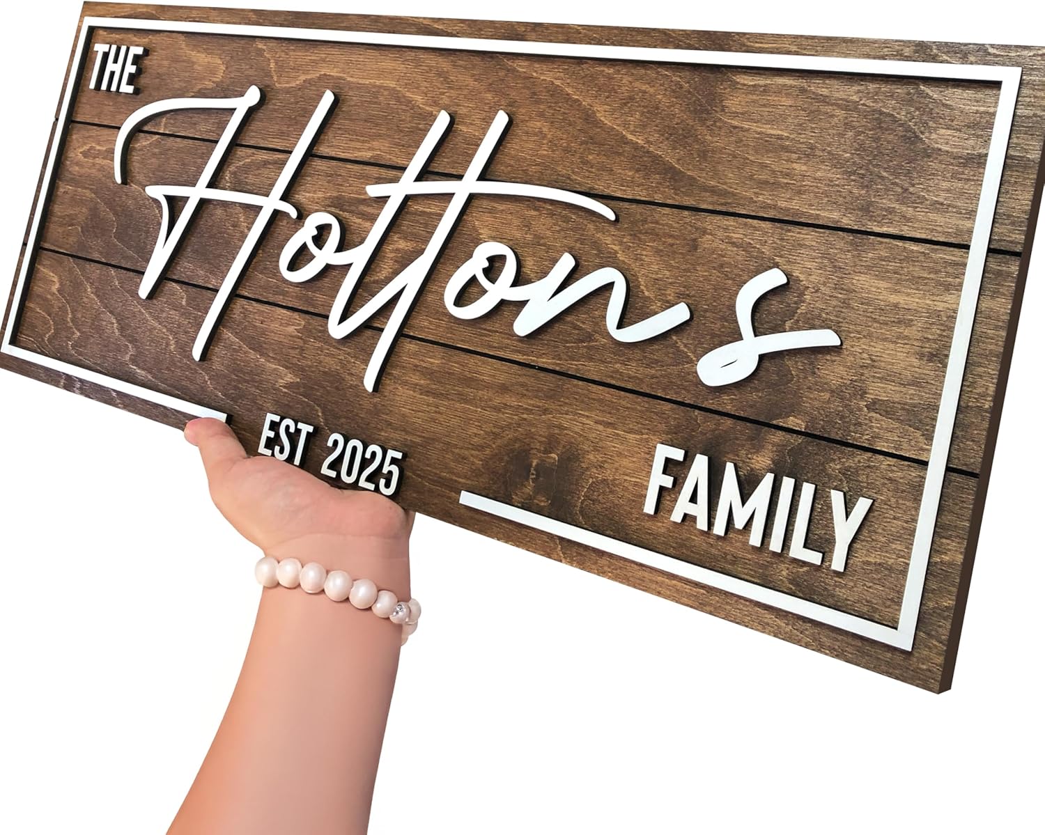 Personalized Family Name Sign - Custom Art Deco Wall Decor