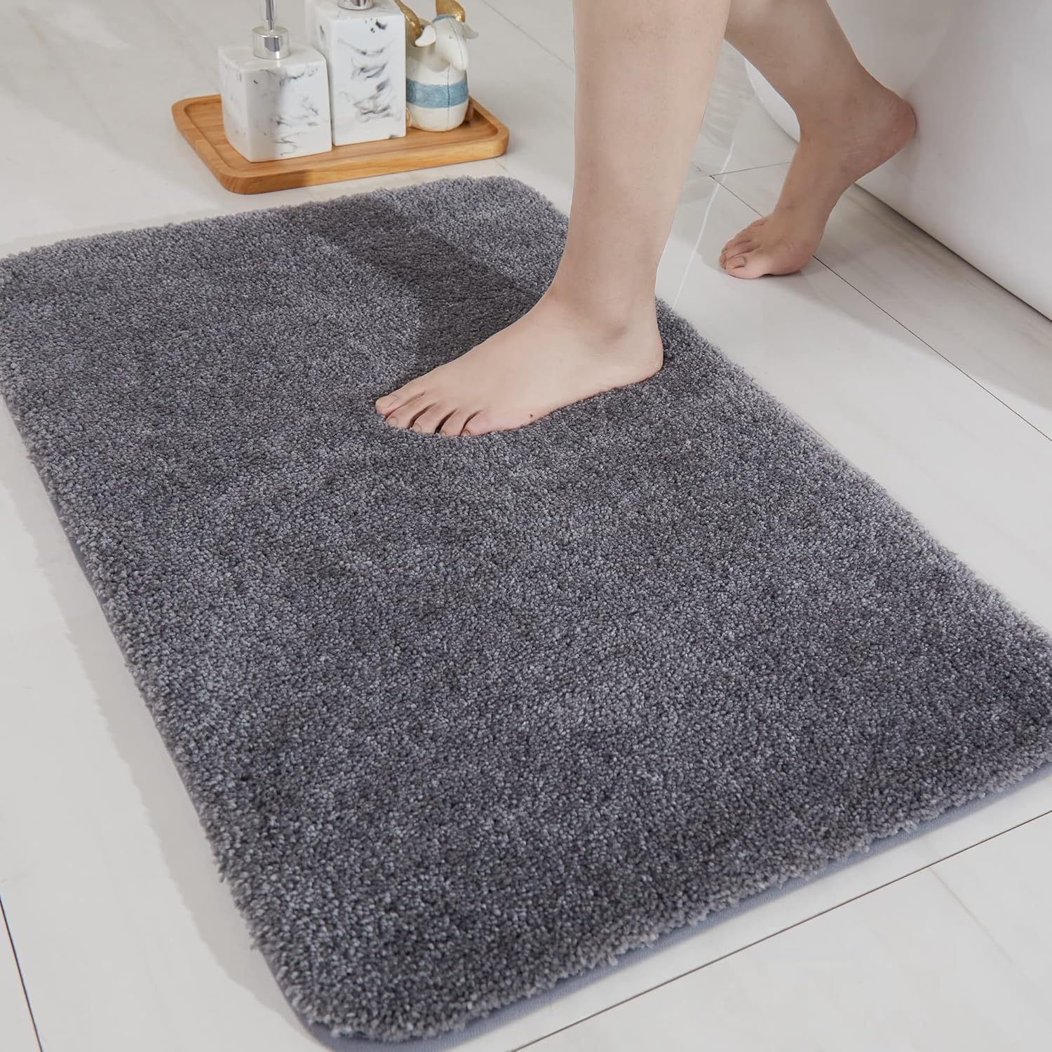 Extra Thick Anti-Slip Bath Rugs for Bathroom by COSY HOMEER