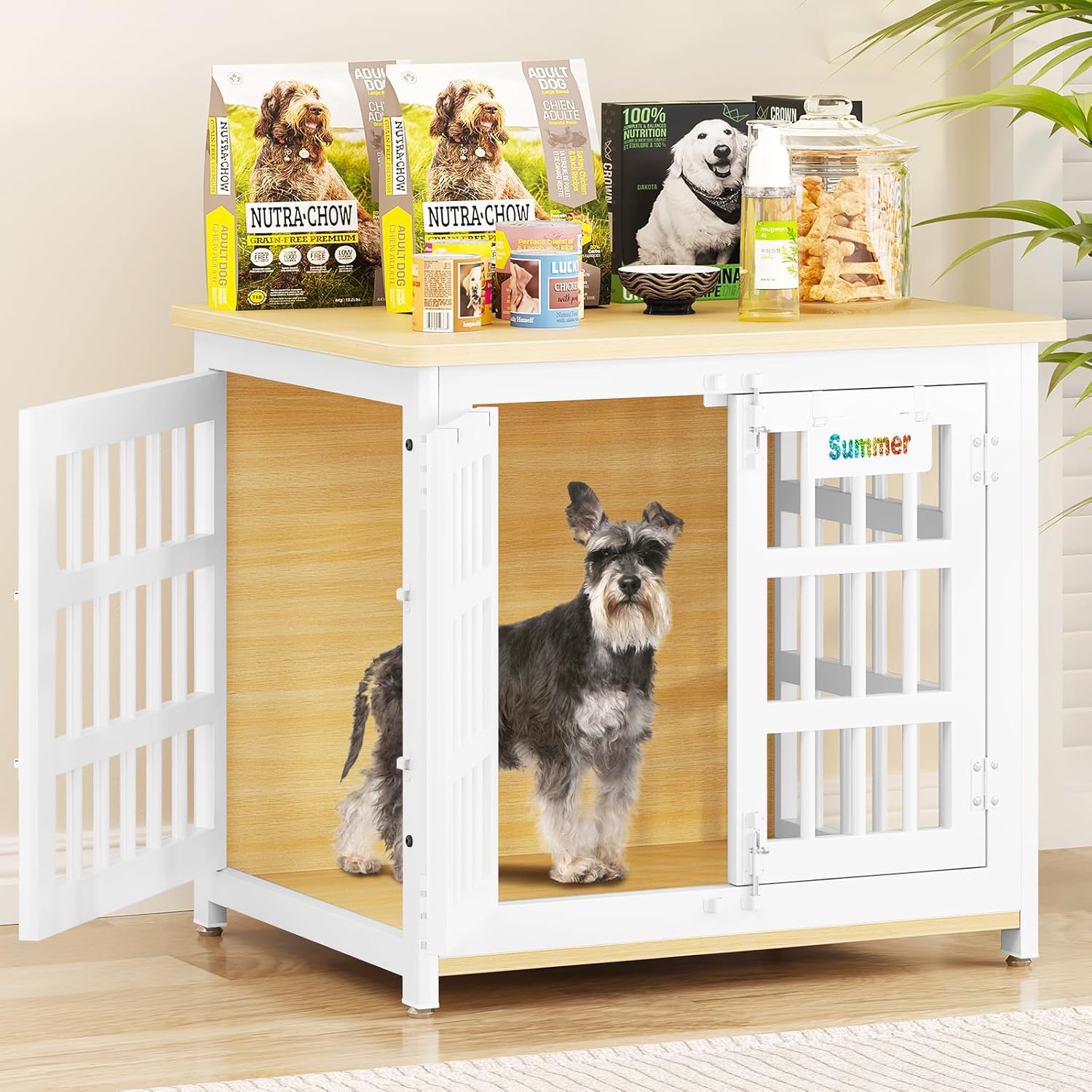 Heavy Duty Dog Kennel Indoor Crate for Small Dogs with Style