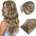 Sunny Hair Clip in Hair Extensions Straight 14in - Natural Highlights