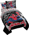 Spiderman 7-Piece Full Comforter Set - Soft, Character Bedding