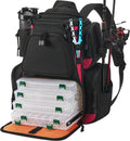 Piscifun Fishing Tackle Backpack with 4 Trays - Large Organized
