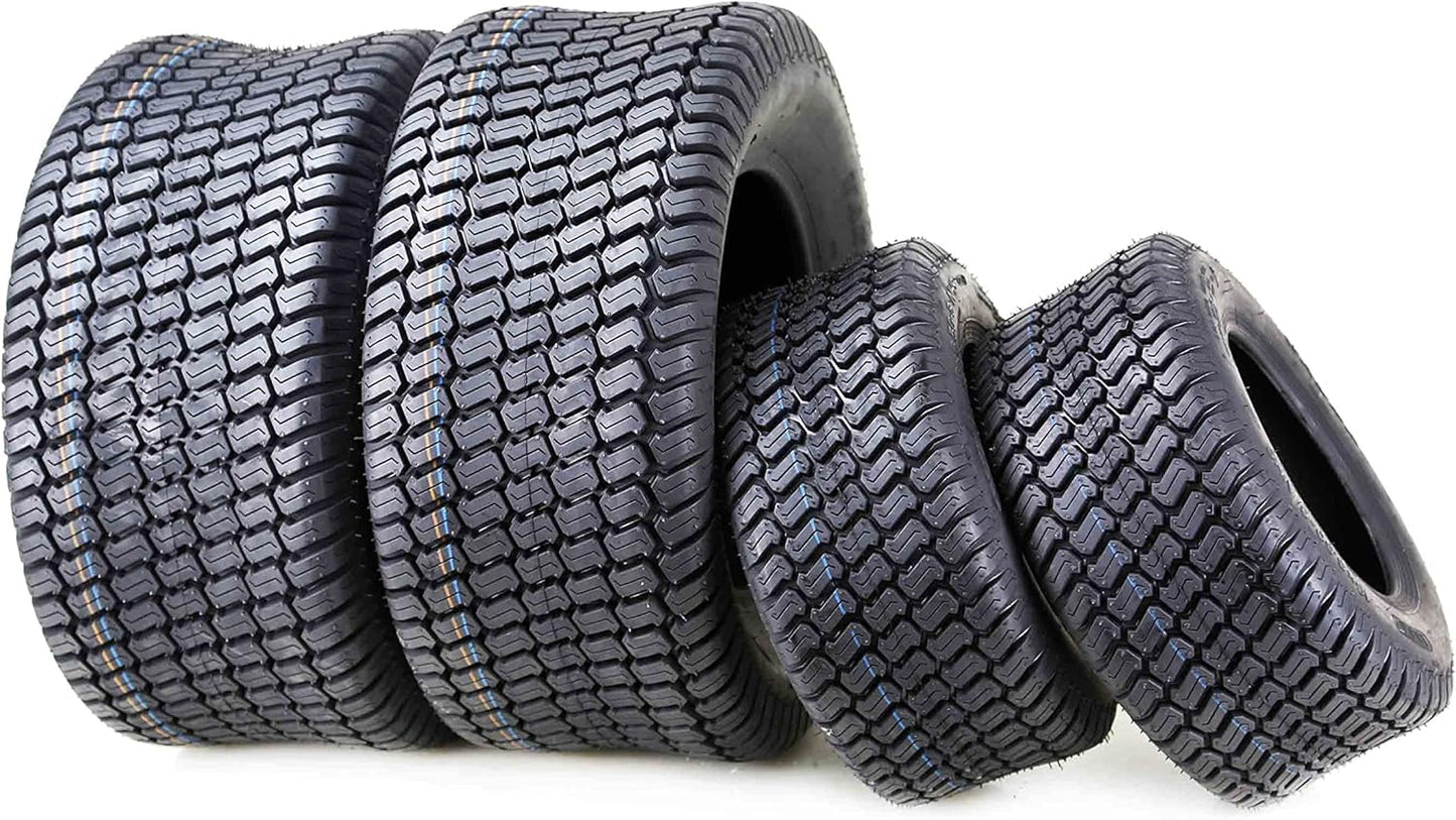 WANDA 4 Pack 16x6.5-8 & 24x12-12 Ride Lawn Mower Turf Tires