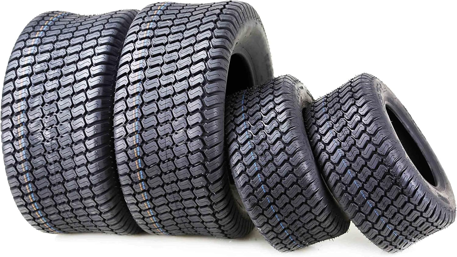WANDA 4 Pack 16x6.5-8 & 24x12-12 Ride Lawn Mower Turf Tires