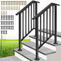 VIVOHOME 3 Step Galvanized Steel Hand Rails for Outdoor Steps