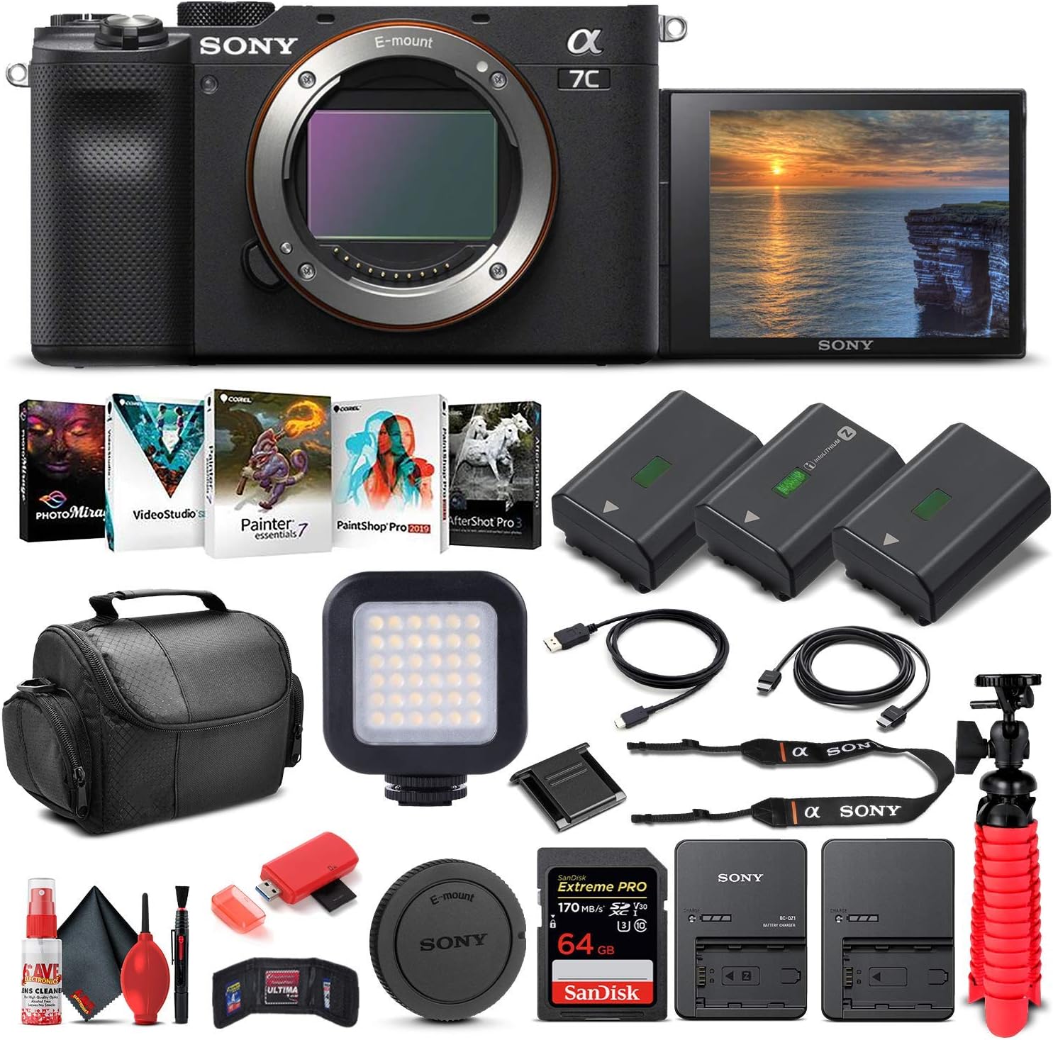 Sony Alpha a7C Mirrorless Digital Camera Bundle for Creators