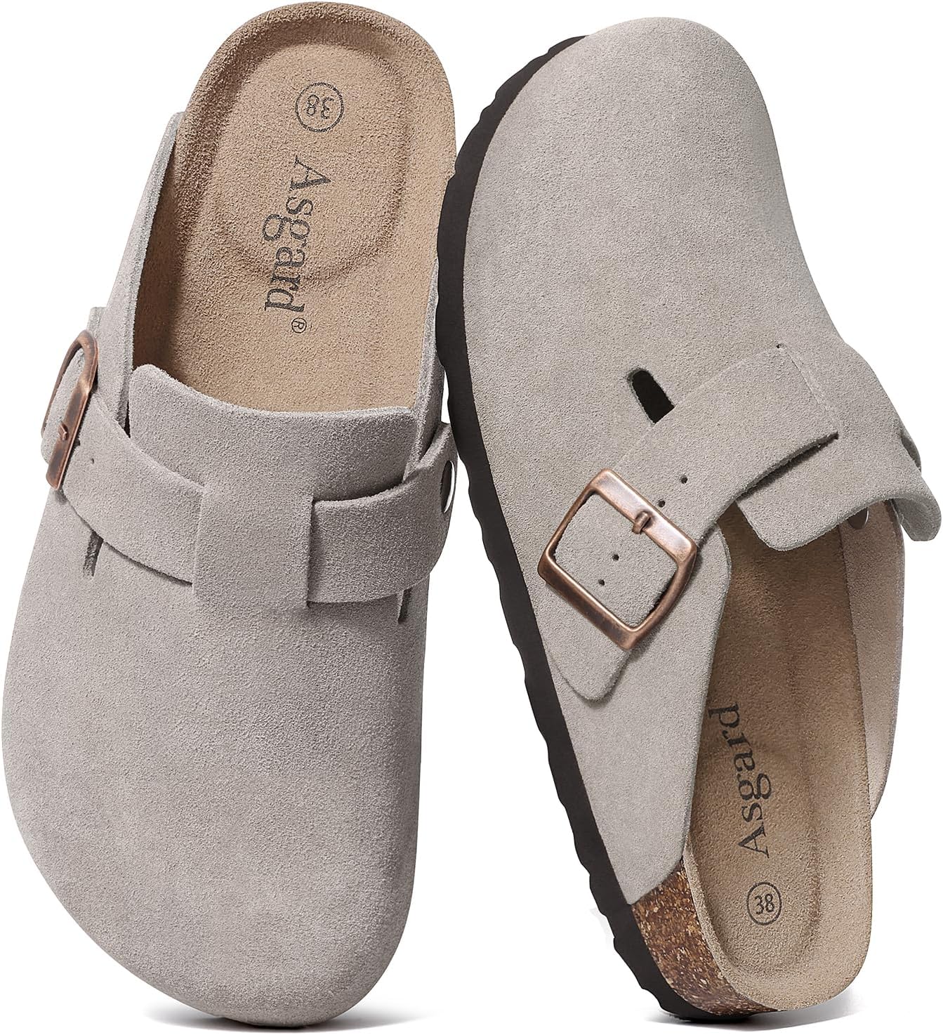 Genuine Suede Clogs for Women and Men with Arch Support