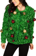 Classic Cute Cardigan Ugly Christmas Sweaters for Women - Holiday Card