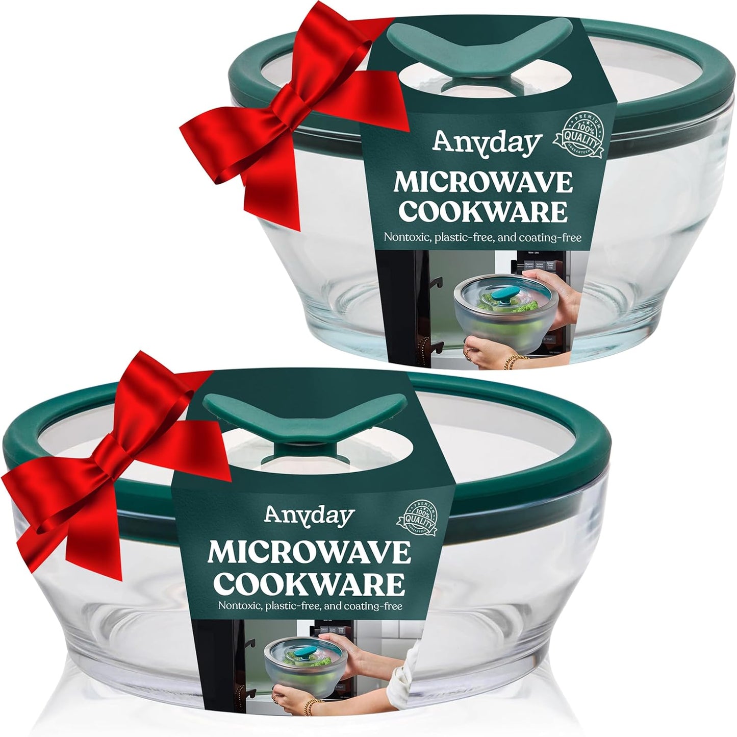 Anyday 4-Piece Medium Glass Food Storage with Vented Lids
