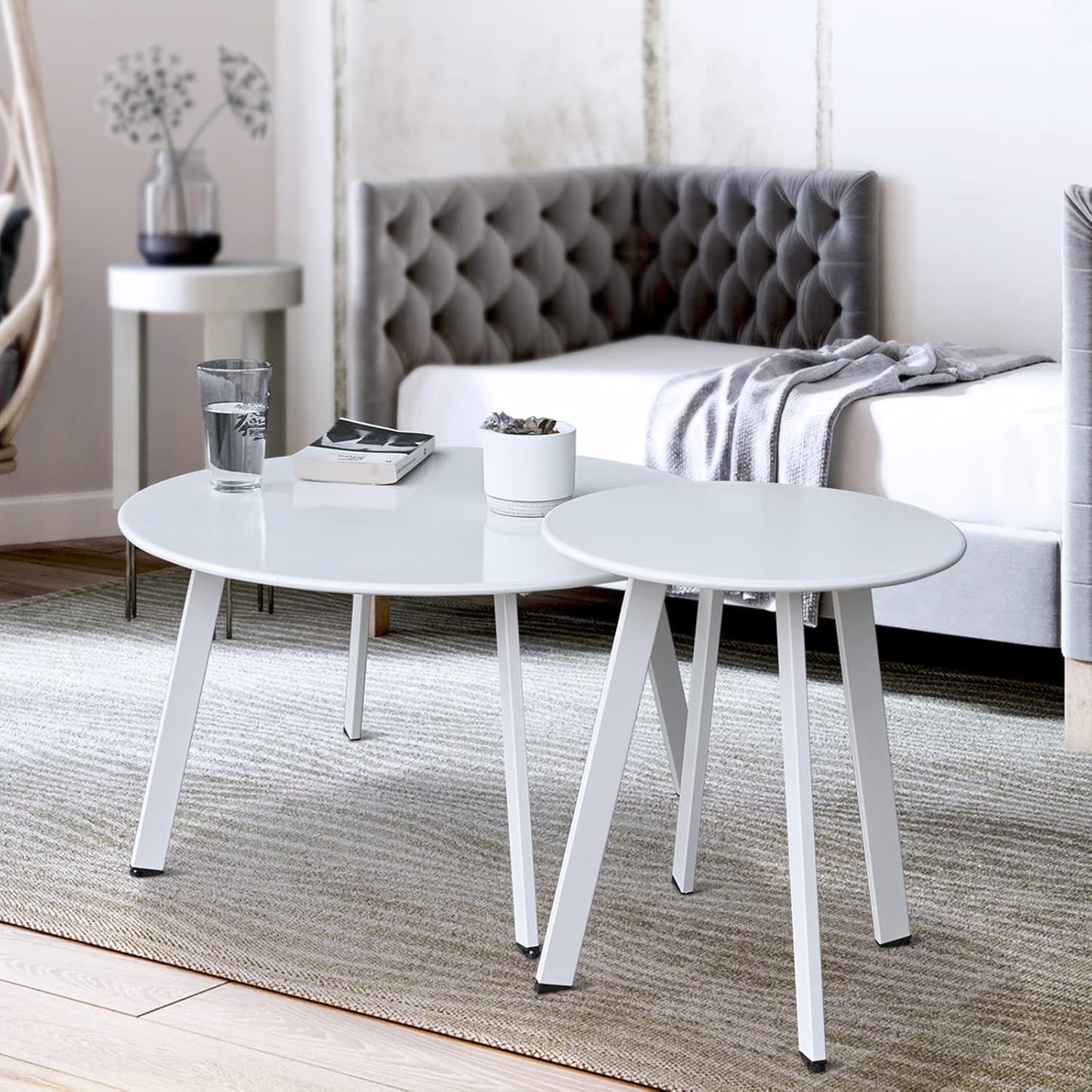 Patio Outdoor Coffee Table Set of 2 - Weather Resistant Design