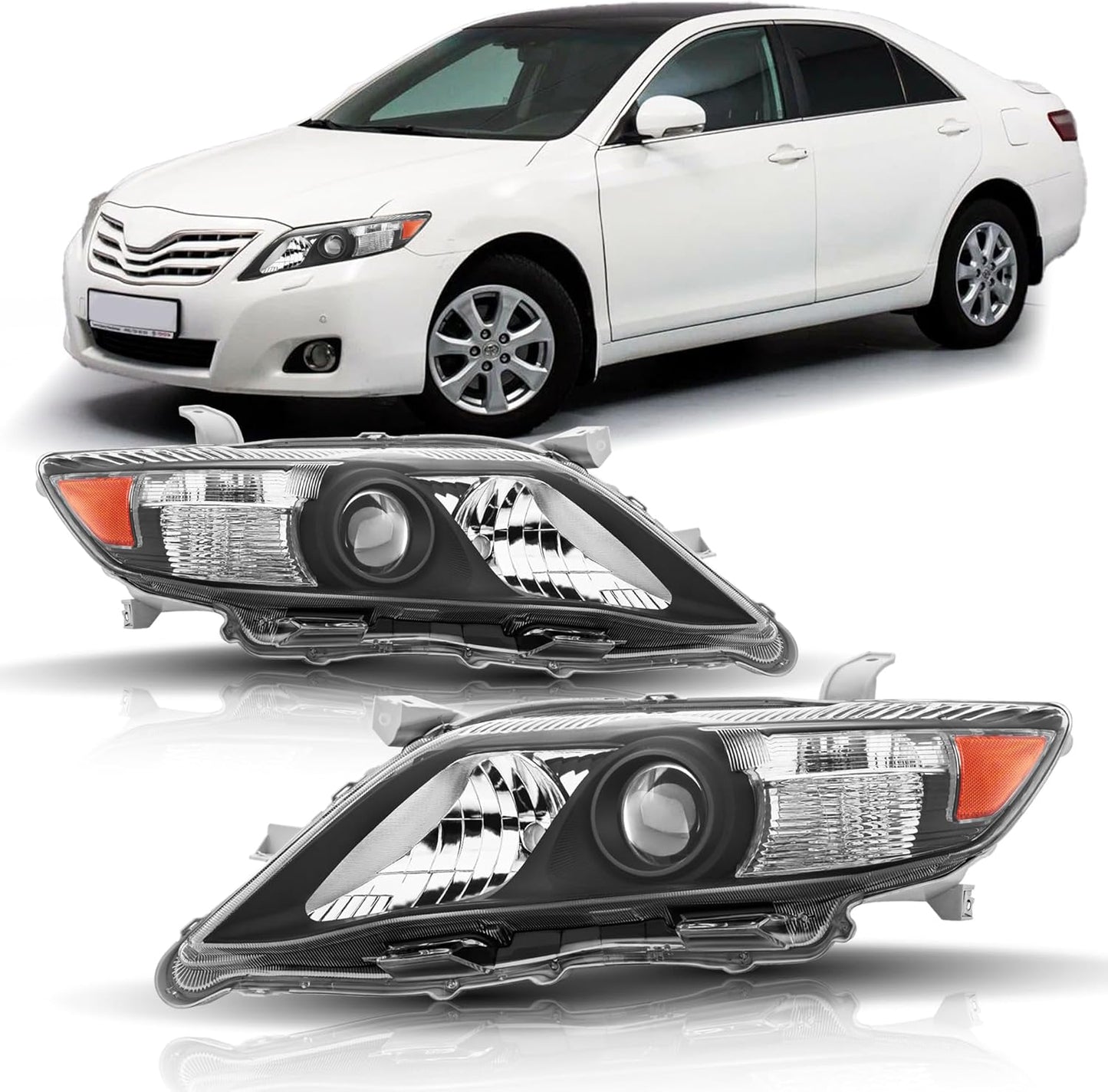 Headlight Assembly for 2010 2011 Toyota Camry SE/LE/XLE Halogen