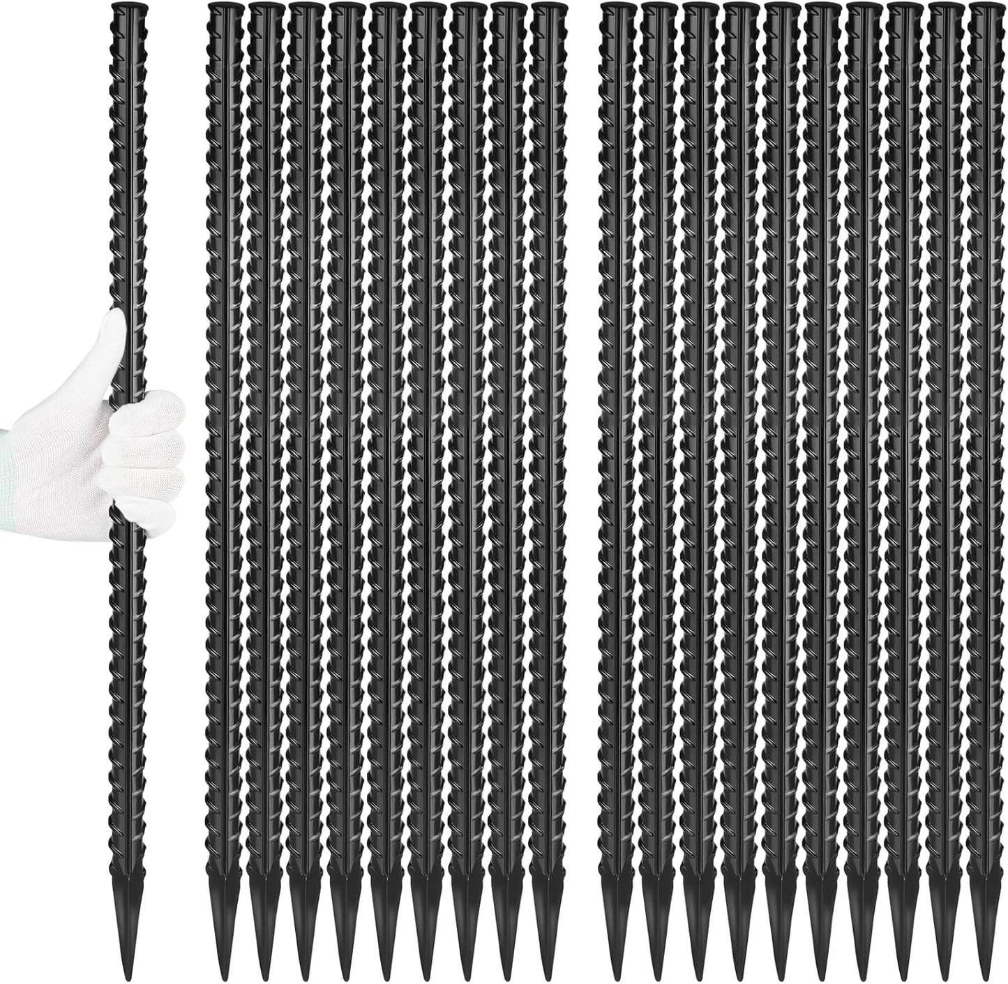 24 Inch Straight Rebar Stakes for Garden and Landscape Use