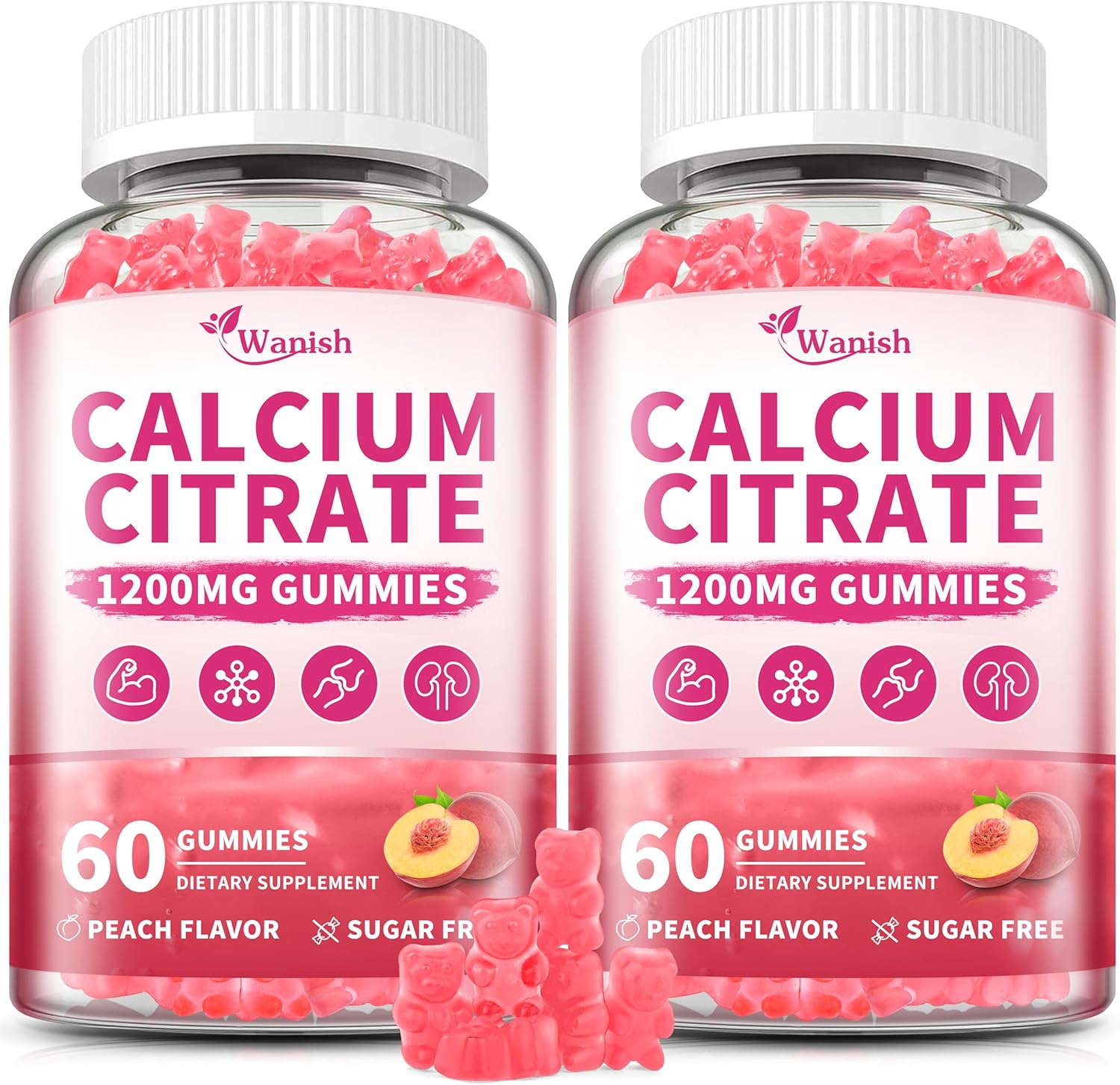 1200 mg Calcium Citrate Gummies for Bone and Muscle Support