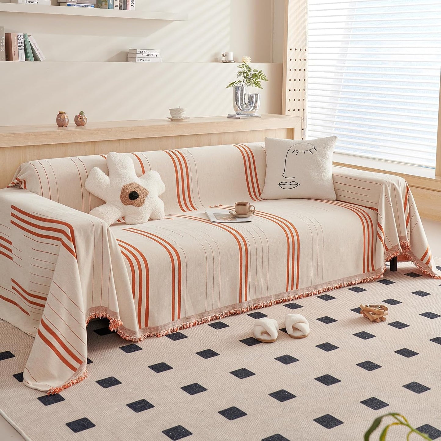 DREAMINGO Couch Cover - Reversible Chenille Sofa Protector