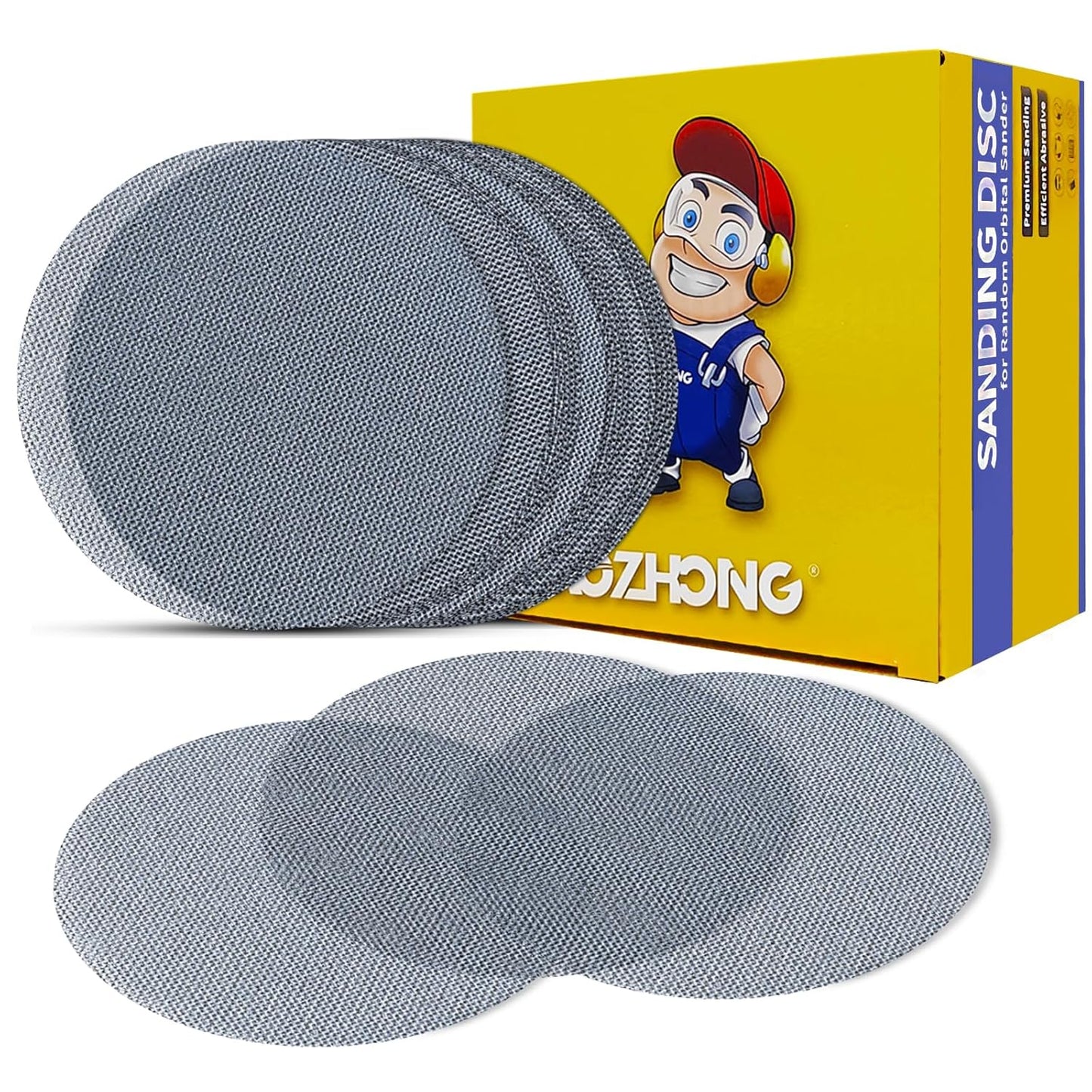 50pcs 5 600 grit Ceramic Sanding Discs - Fine Finisher