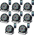 Dj Lights 8 Pack 36 LED Par Lights - Bright Stage Uplights for Events