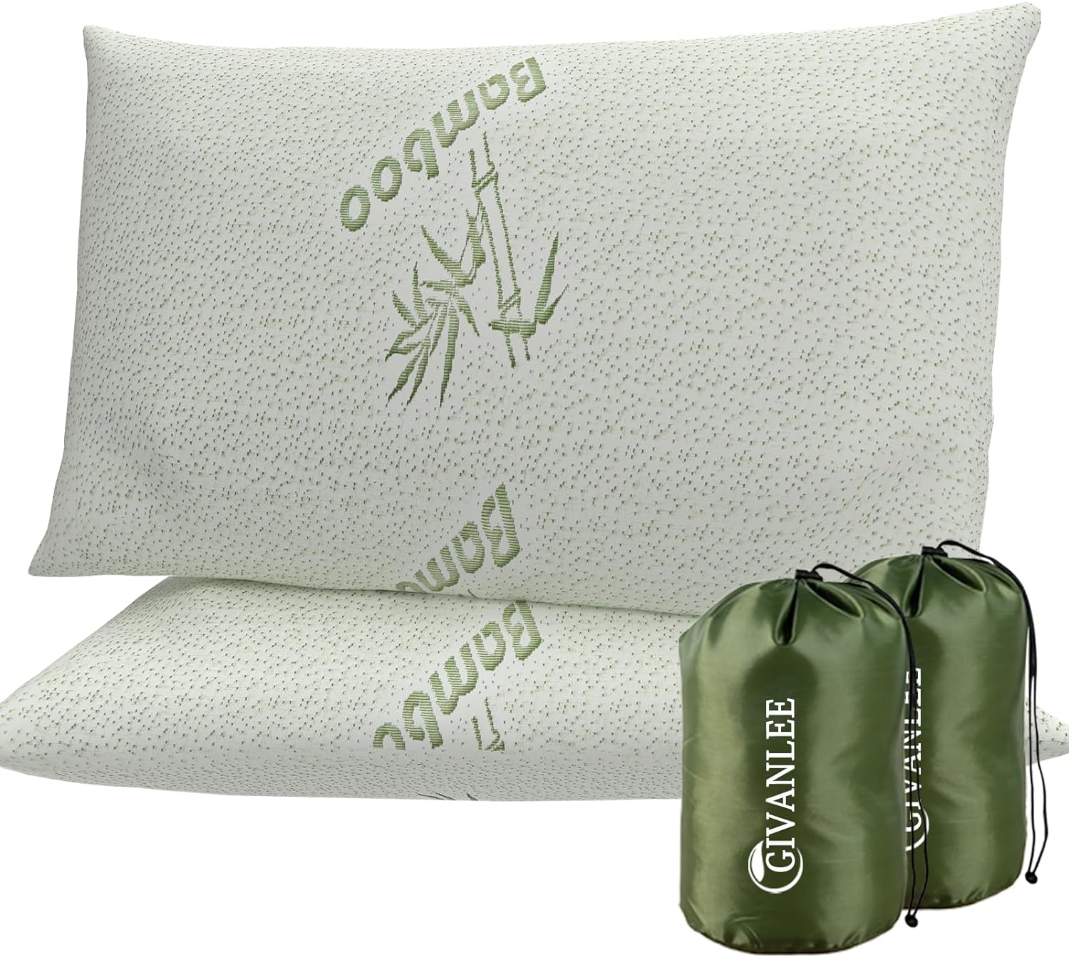 Packable Memory Foam Camping Pillows by GIVANLEE