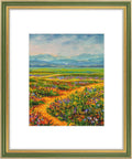 16x20 Ornate Picture Frame with White Mat for 11x14 - Green Gold