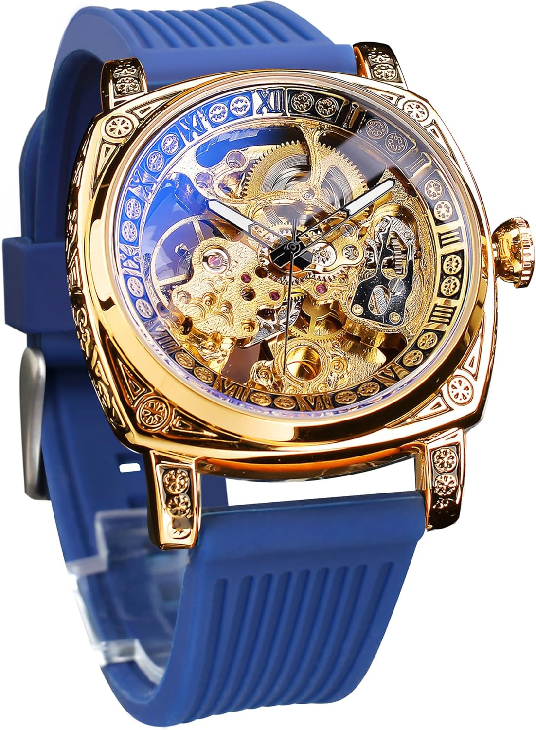 Forsining Square Retro Mechanical Watch for Men - Luxurious Style