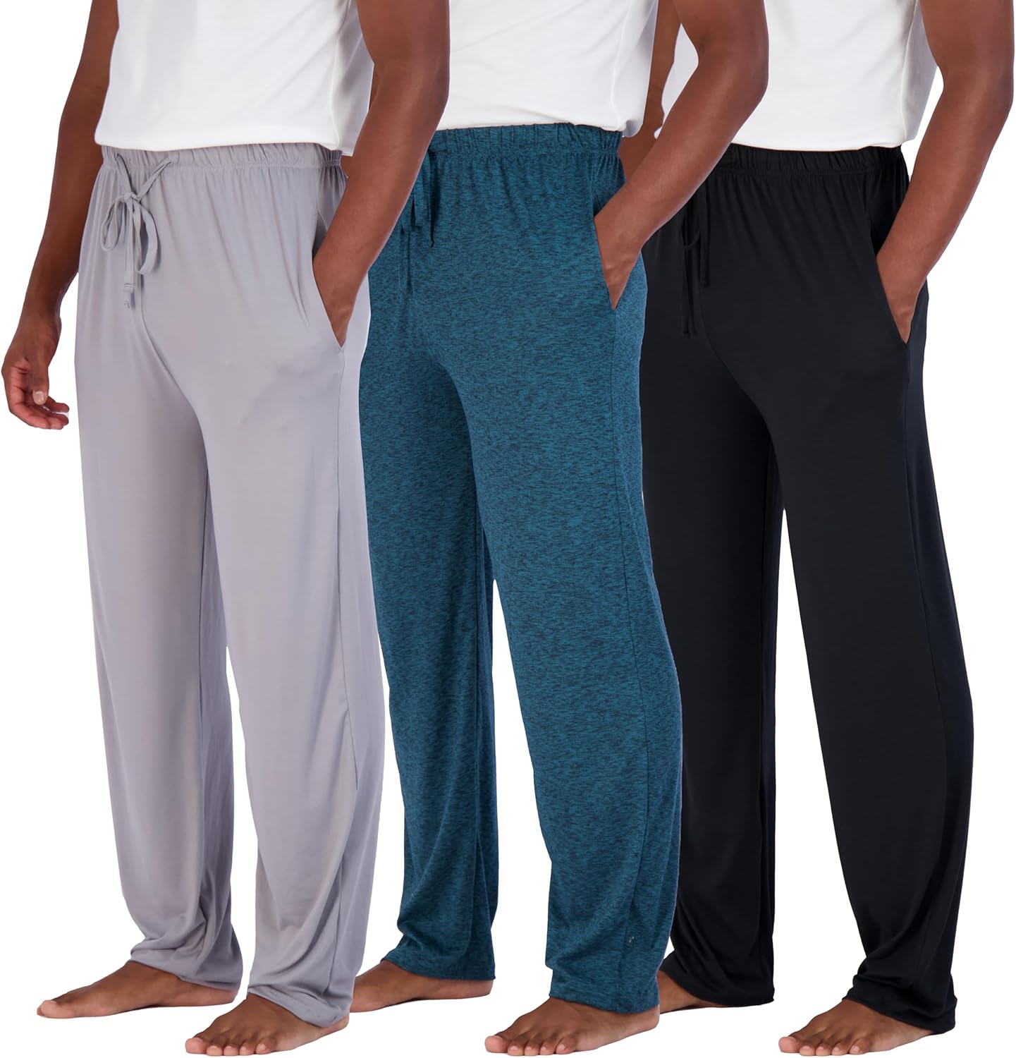 Real Essentials Men's Pajama Pants: Soft & Stretchy Lounge Wear