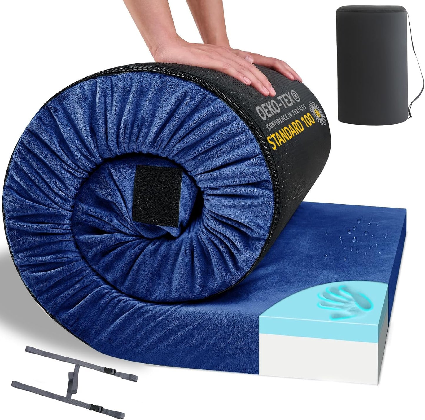 HomeMate Memory Foam Camping Mattress Pad for Ultimate Comfort