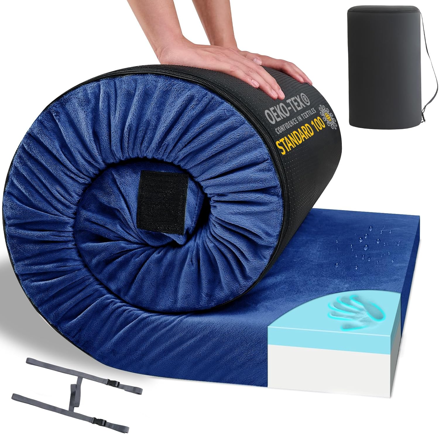 HomeMate Memory Foam Camping Mattress Pad for Ultimate Comfort