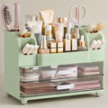 Makeup Organizer for Vanity with Brush Holder - Large Capacity Green