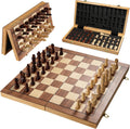 Magnetic Chess Board Set for Adults & Kids - Portable 15in Foldable