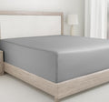 California Design Den King Size Fitted Sheet - Deep Pocket Light Grey
