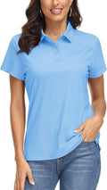 MAGCOMSEN Women's UPF 50+ Polo Shirt - Quick Dry Comfort Polos