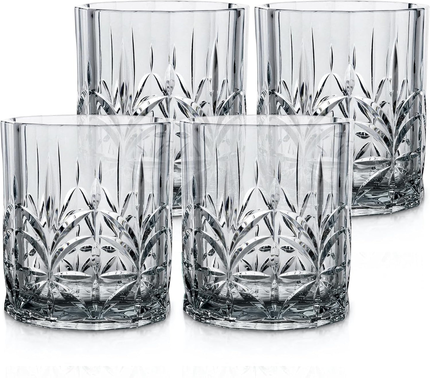 Myrtle Beach Unbreakable Crystal Cut Tumblers Set of 4 - 13oz