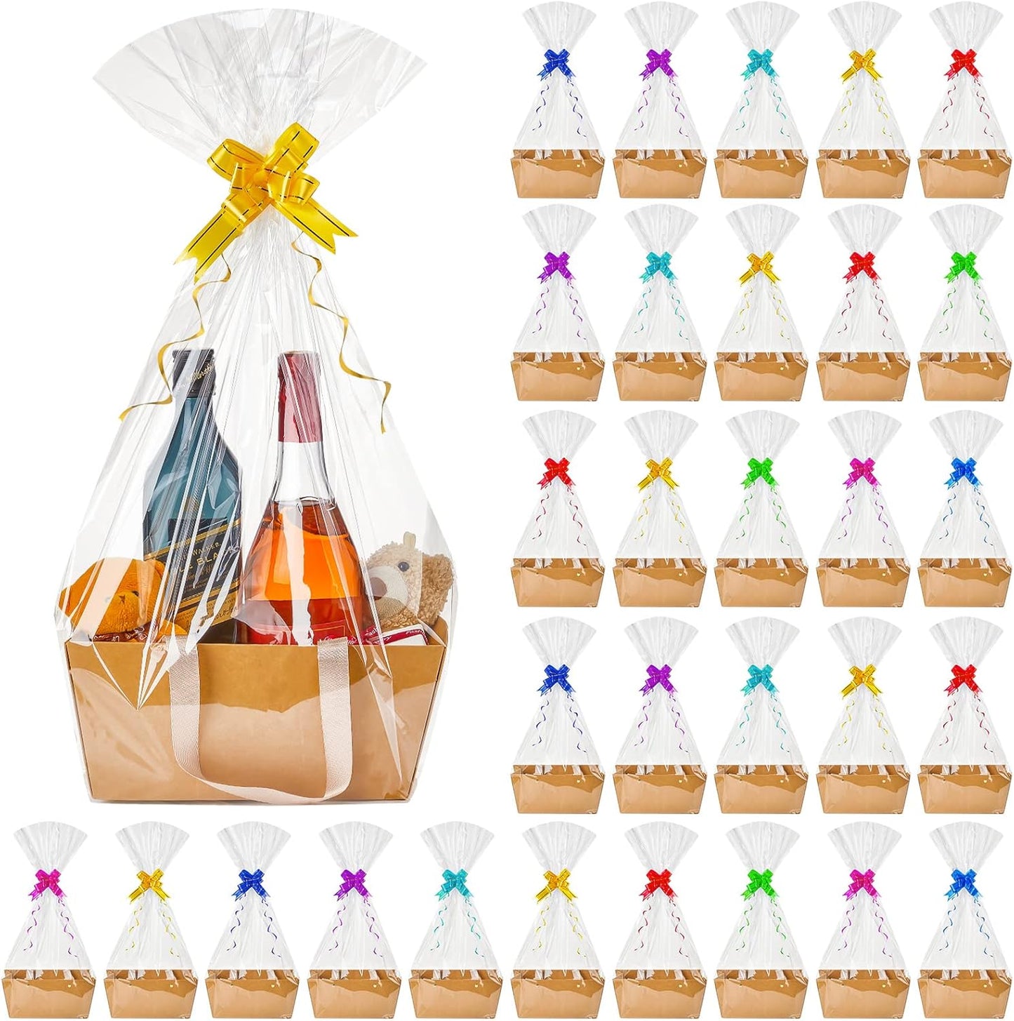 Tuanse 30 Pcs Gift Basket Kit for DIY Projects and Parties