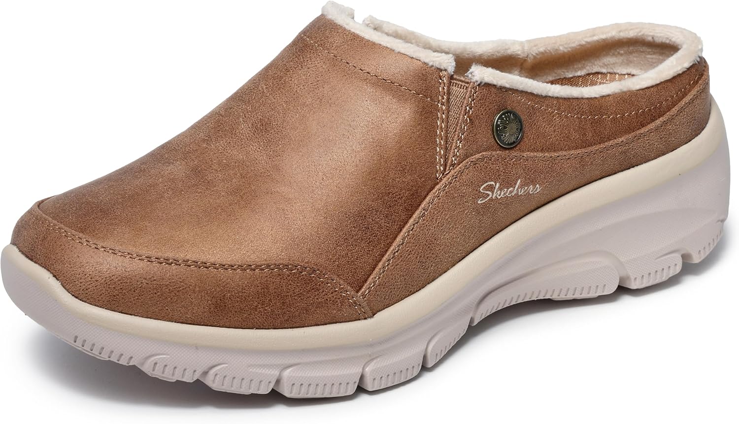 Skechers Womens Easy Going - Latte 2 Slip-On Comfort Shoes