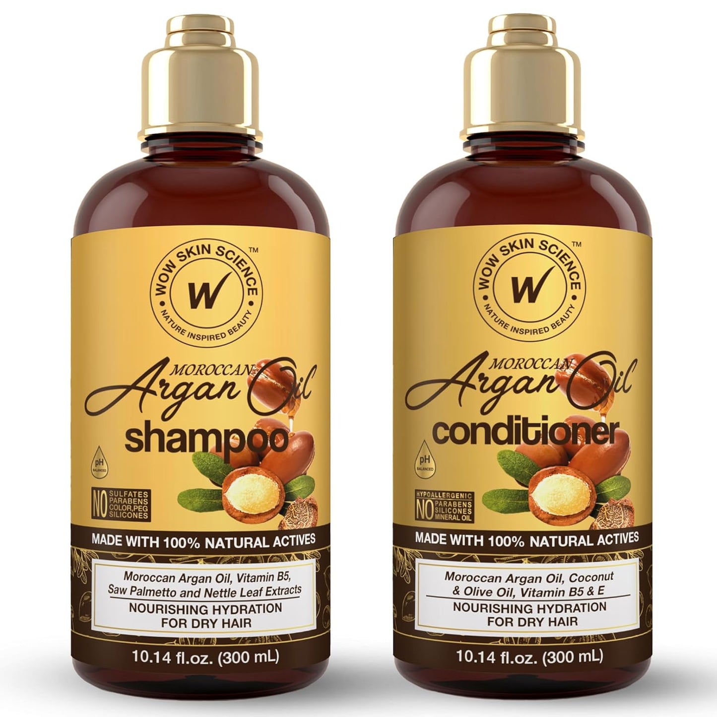 Moroccan Argan Oil Shampoo & Conditioner Set - Sulfate & Paraben Free